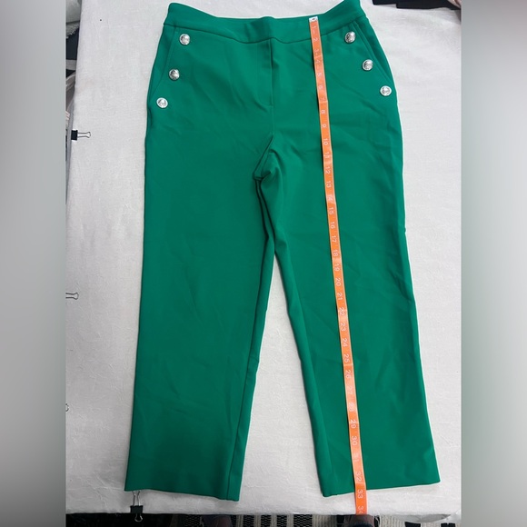 Rachel Zoe Green Pants with Silver Buttons - Picture 3 of 4